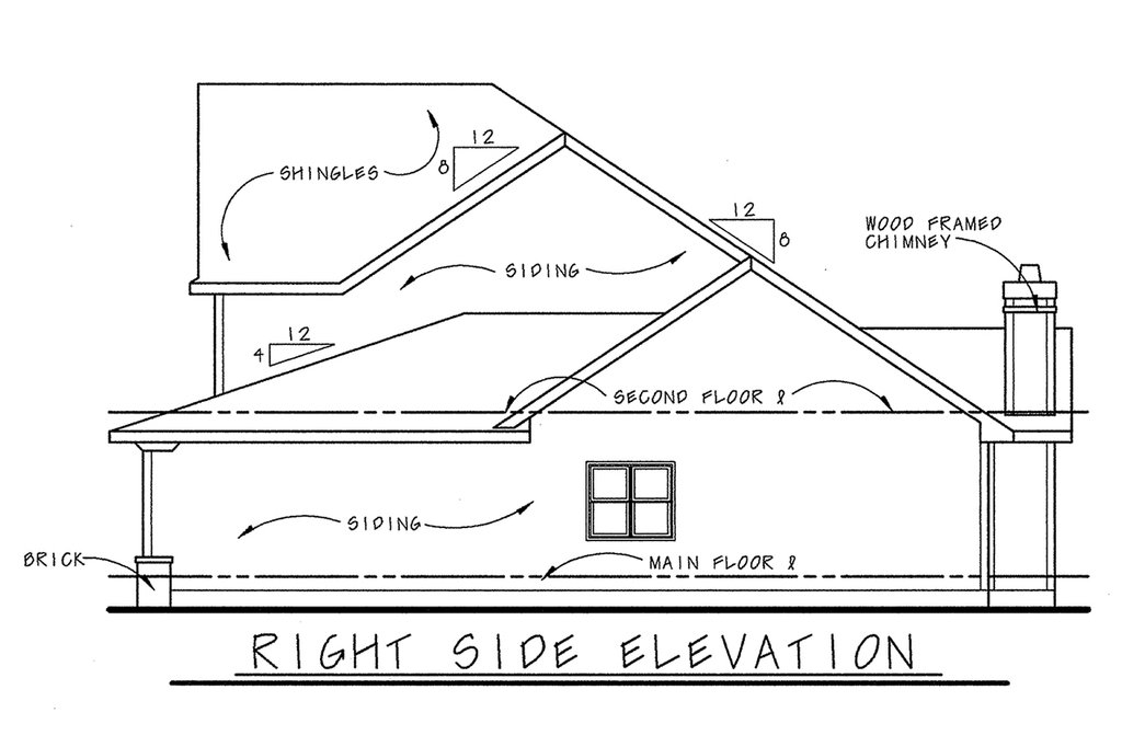 Exterior - Front Elevation 6 for Bungalow House Plan #20-1230 - 3 bed, 2.5 bath