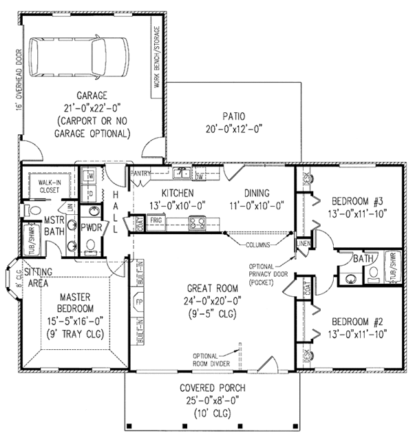 Architectural House Design - Mediterranean Floor Plan - Main Floor Plan #11-243