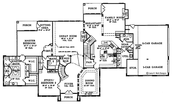 Architectural House Design - Contemporary Floor Plan - Main Floor Plan #952-34