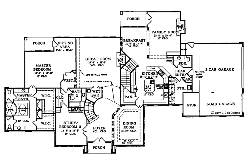Dream House Plan - Floor Plan - Main Floor for Contemporary House Plan #952-34 - 4 bed, 4.5 bath