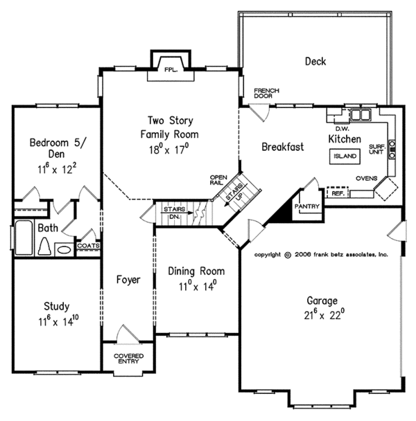 House Design - Tudor Floor Plan - Main Floor Plan #927-437