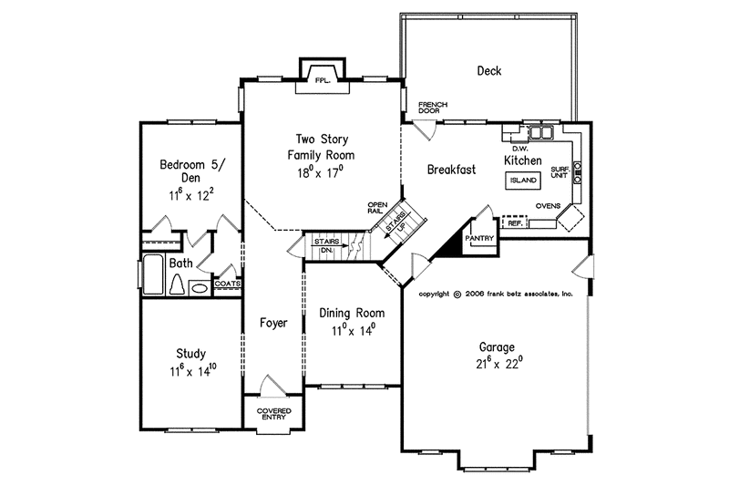 Home Plan - Floor Plan - Main Floor for Tudor House Plan #927-437 - 5 bed, 4 bath
