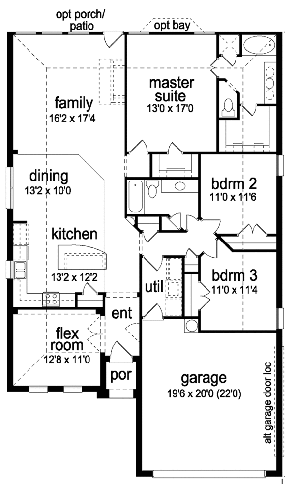 Architectural House Design - Traditional Floor Plan - Main Floor Plan #84-753