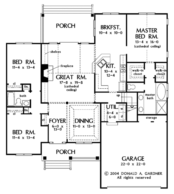 Craftsman Floor Plan - Main Floor Plan #929-721