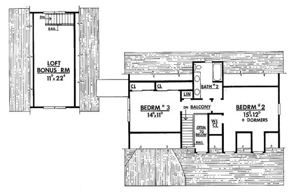 Dream House Plan - Craftsman Floor Plan - Upper Floor Plan #314-258