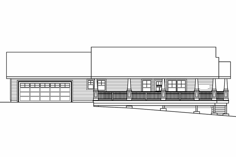 Architectural House Design - Exterior - Other Elevation for Craftsman House Plan #124-617 - 3 bed, 2 bath