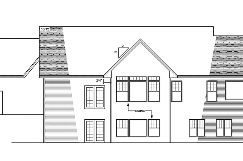 Dream House Plan - Exterior - Rear Elevation for Ranch House Plan #51-598 - 2 bed, 2 bath