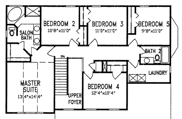 House Plan Design - Country Floor Plan - Upper Floor Plan #405-275