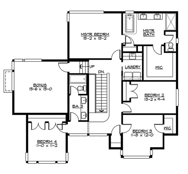 Home Plan - Contemporary Floor Plan - Upper Floor Plan #132-564