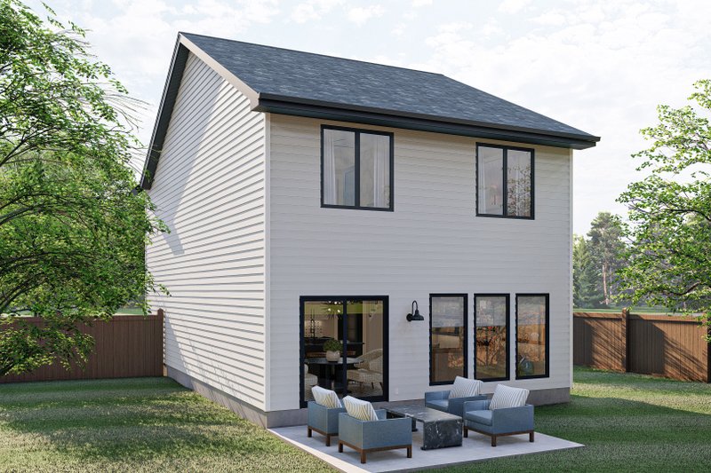 House Design - Exterior - Rear Elevation for Farmhouse House Plan #455-236 - 3 bed, 2.5 bath