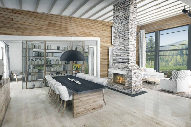 Architectural House Design - Interior - Dining Room 1 for Contemporary House Plan #924-1 - 3 bed, 2 bath