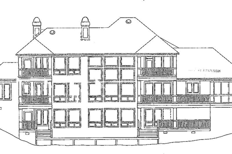 Home Plan - Exterior - Rear Elevation for Mediterranean House Plan #952-137 - 4 bed, 5.5 bath