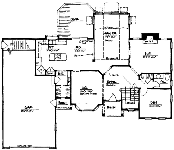 Dream House Plan - Traditional Floor Plan - Main Floor Plan #328-214