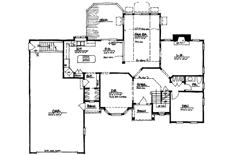 Dream House Plan - Floor Plan - Main Floor for Traditional House Plan #328-214 - 4 bed, 2.5 bath