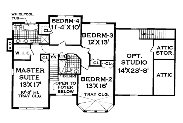 Home Plan - Victorian Floor Plan - Upper Floor Plan #3-251
