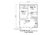 Modern Style House Plan - 2 Beds 1 Baths 627 Sq/Ft Plan #513-2284 