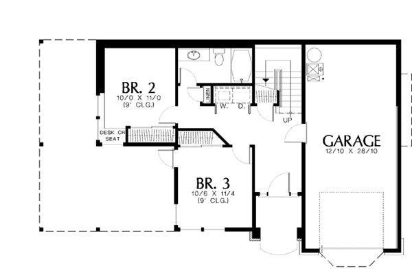 Home Plan - Craftsman Floor Plan - Main Floor Plan #48-796