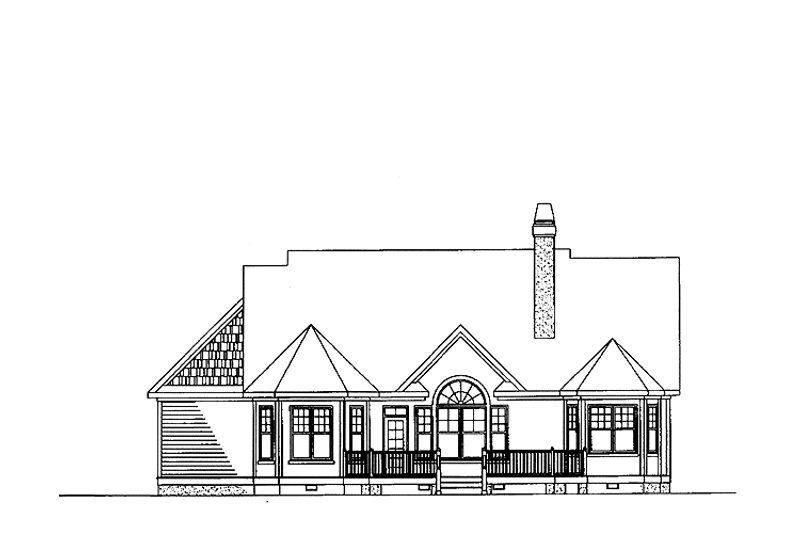 Home Plan - Exterior - Rear Elevation for Craftsman House Plan #929-439 - 3 bed, 2.5 bath