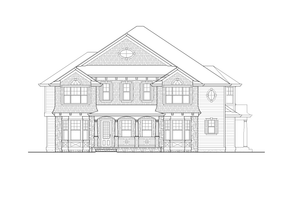 Exterior - Front Elevation 3 for Craftsman House Plan #132-490 - 4 bed, 5 bath