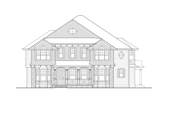 Exterior - Front Elevation 3 for Craftsman House Plan #132-490 - 4 bed, 5 bath