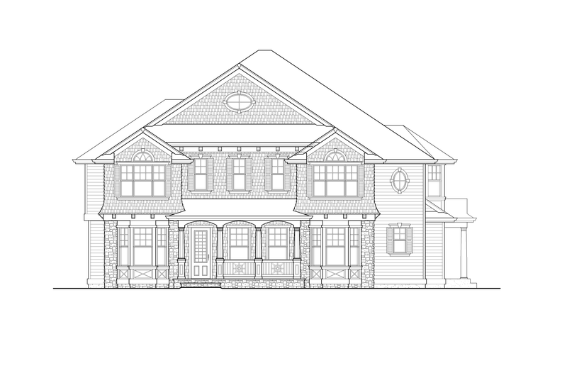 Home Plan - Exterior - Front Elevation 3 for Craftsman House Plan #132-490 - 4 bed, 5 bath