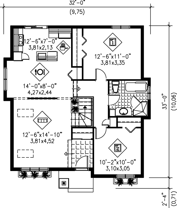 Dream House Plan - Traditional Floor Plan - Main Floor Plan #25-327