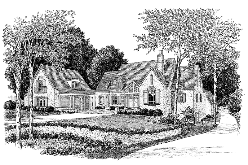 Home Plan - Exterior - Front Elevation 3 for Country House Plan #453-153 - 6 bed, 7 bath