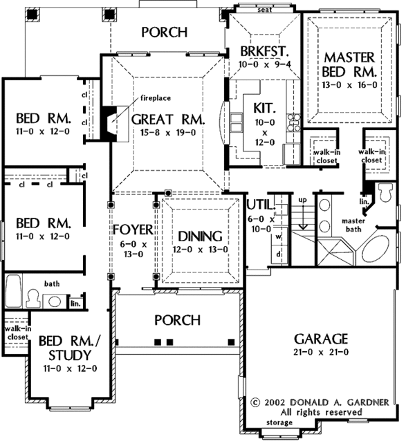 Dream House Plan - Victorian Floor Plan - Main Floor Plan #929-671