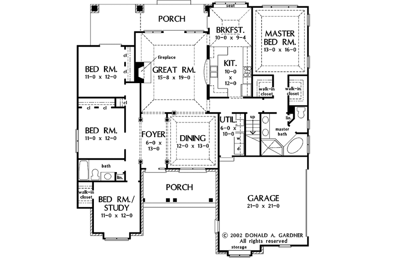 Home Plan - Floor Plan - Main Floor for Victorian House Plan #929-671 - 4 bed, 2 bath