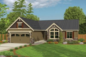 Ranch Exterior - Front Elevation Plan #943-42