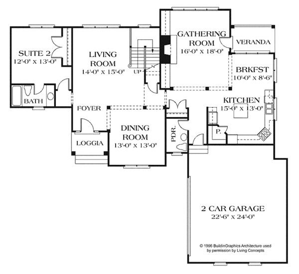 House Design - Traditional Floor Plan - Main Floor Plan #453-405