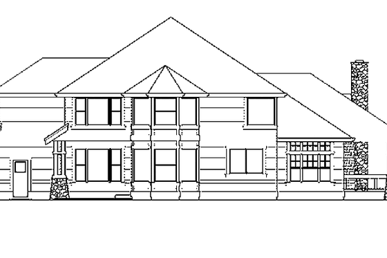 Exterior - Rear Elevation for Craftsman House Plan #132-464 - 4 bed, 3.5 bath