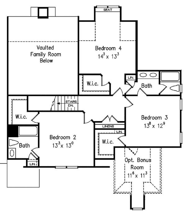 Dream House Plan - European Floor Plan - Upper Floor Plan #927-477