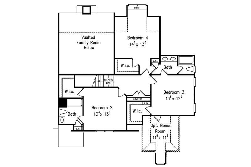 Home Plan - Floor Plan - Upper Floor for European House Plan #927-477 - 4 bed, 3.5 bath