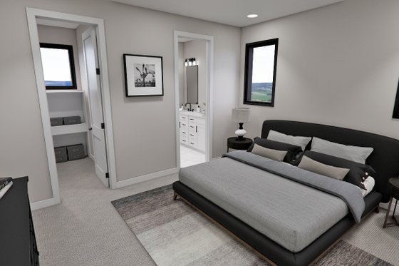 Interior - Master Bedroom for Modern House Plan #51-1308 - 2 bed, 2 bath