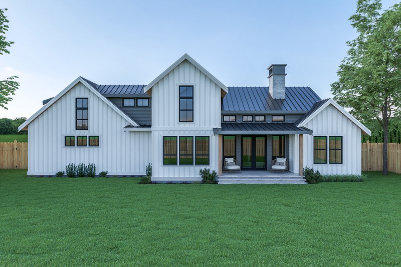 Architectural House Design - Exterior - Rear Elevation 2 for Country House Plan #1070-33 - 3 bed, 2.5 bath