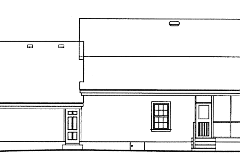 Home Plan - Exterior - Rear Elevation for Country House Plan #45-518 - 3 bed, 2 bath
