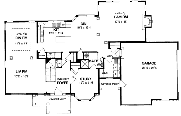 House Plan Design - Traditional Floor Plan - Main Floor Plan #316-161