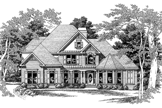 Exterior - Front Elevation 3 for Traditional House Plan #927-137 - 4 bed, 3.5 bath