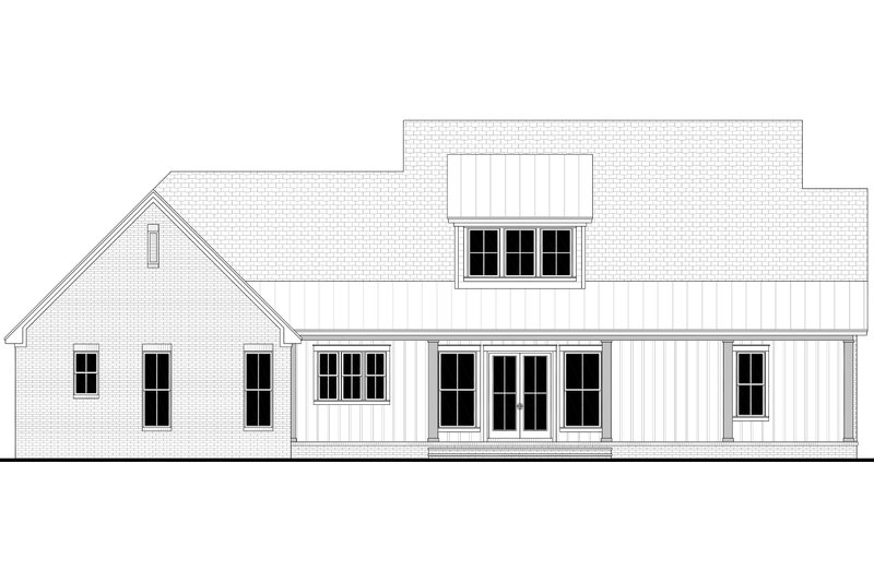 House Design - Exterior - Rear Elevation for Farmhouse House Plan #430-384 - 5 bed, 3.5 bath