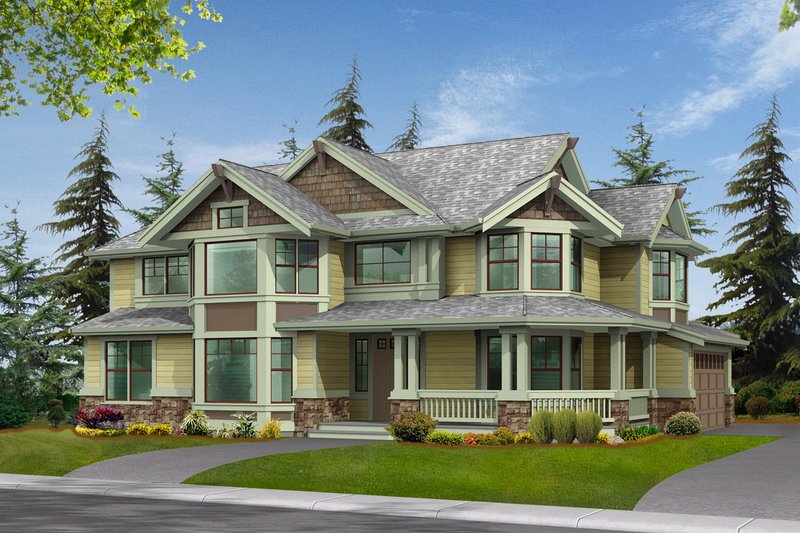 Dream House Plan - Exterior - Front Elevation for Craftsman House Plan #132-145 - 3 bed, 2.5 bath
