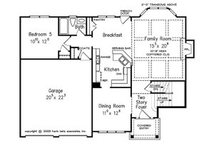 Floor Plan - Main Floor for Colonial House Plan #927-21 - 5 bed, 3 bath