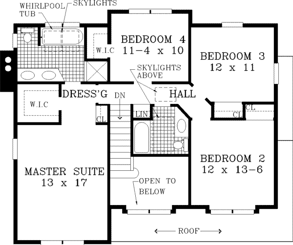 Country Floor Plan - Upper Floor Plan #3-101