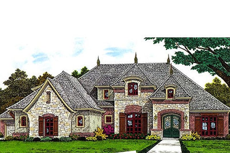 Home Plan - European Exterior - Front Elevation Plan #310-695