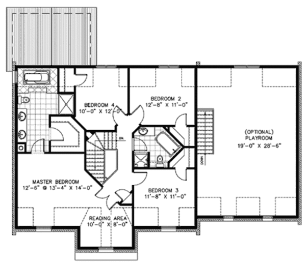 European Floor Plan - Upper Floor Plan #138-285