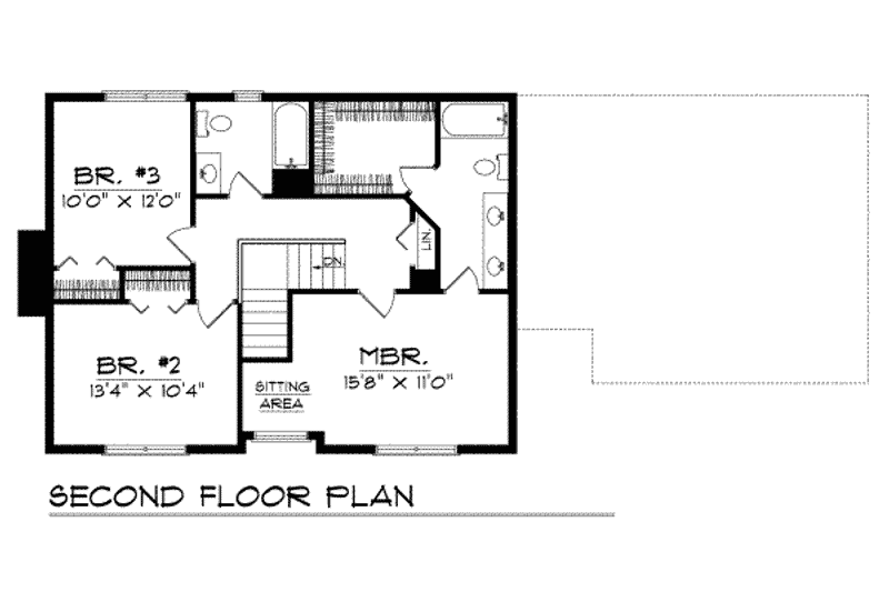 Dream House Plan - Floor Plan - Upper Floor for Traditional House Plan #70-256 - 3 bed, 2.5 bath