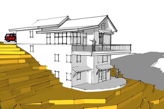 Exterior - Other Elevation 3 for Modern House Plan #902-3 - 4 bed, 4 bath