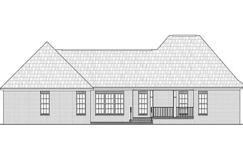 Dream House Plan - Exterior - Rear Elevation for European House Plan #21-297 - 3 bed, 2.5 bath
