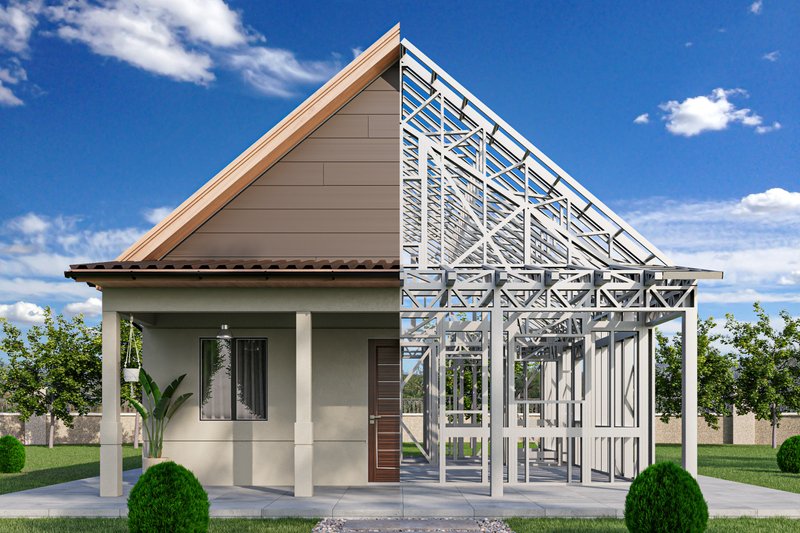 House Design - Exterior - Front Elevation 3 for Modern House Plan #1106-5 - 1 bed, 1 bath