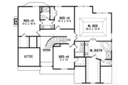 European Style House Plan - 4 Beds 3.5 Baths 2507 Sq/Ft Plan #67-514 